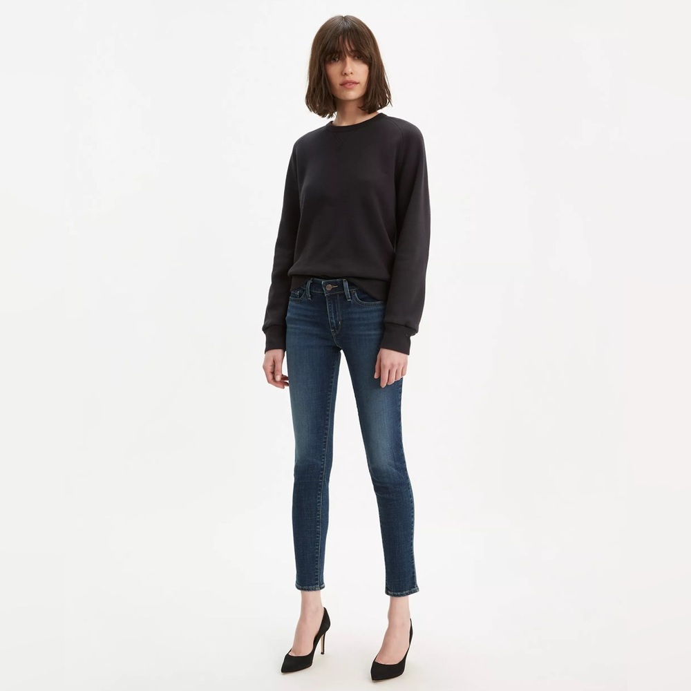 Levi 711 Classic Skinny Ankle Jean - Medium Wash w/ Stretch 30” Inseam Size 10